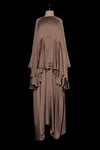 Mutedance 25 Autumn/Winter Flower-dyed Silk Round Neck Layered Long Sleeve Dress MD-MD25FW85-sand (MD25FW84)
